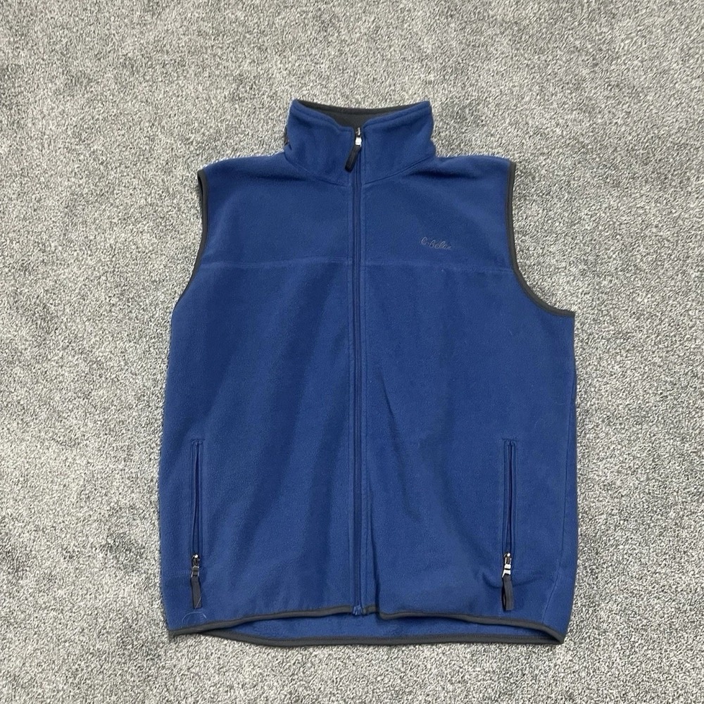 Cabela's Sullivan Supply Co Fleece Vest Men's Large Blue Full Zip Outdoor Hiking